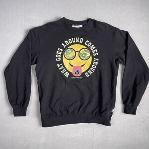 Parks Project Crew Neck Fleece Pullover Sweatshirt Men Medium Black Long‎ Sleeve